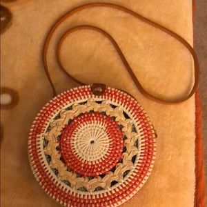 beach rattan bag